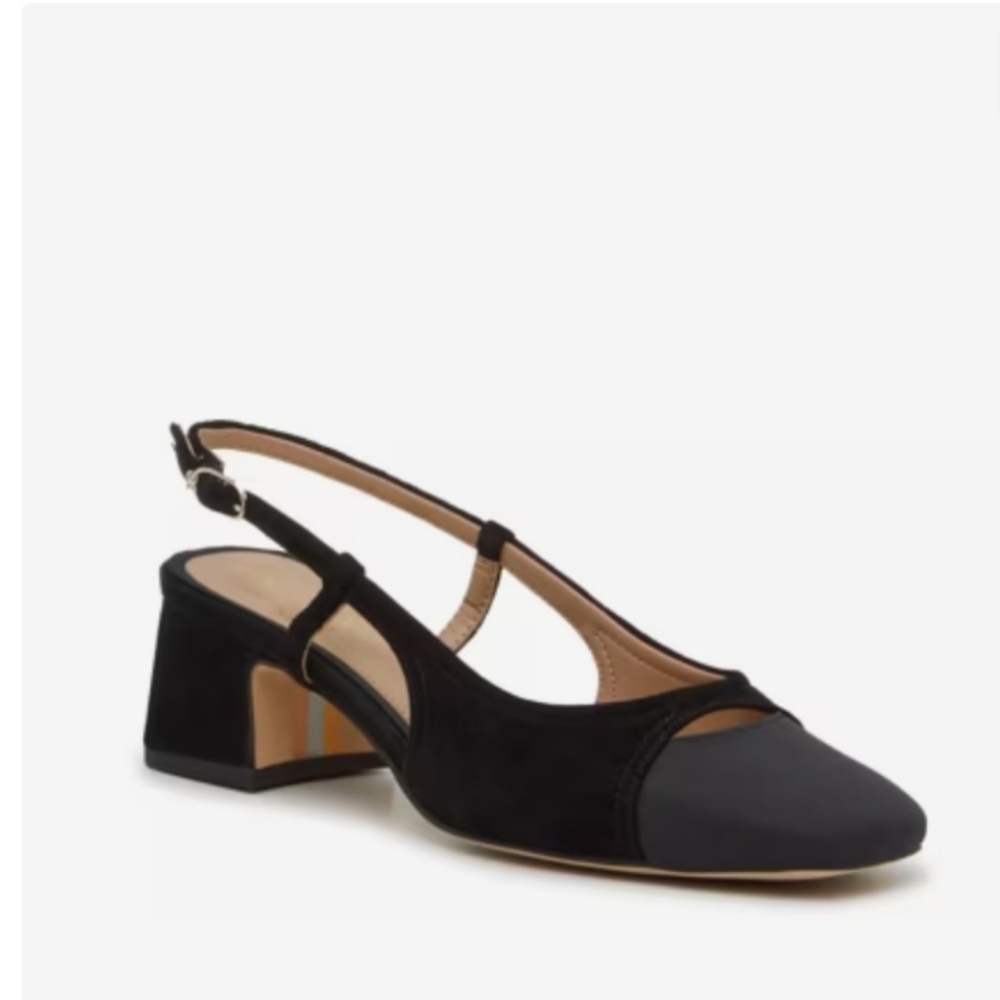Sam Edelman Black Slingback Block Heels